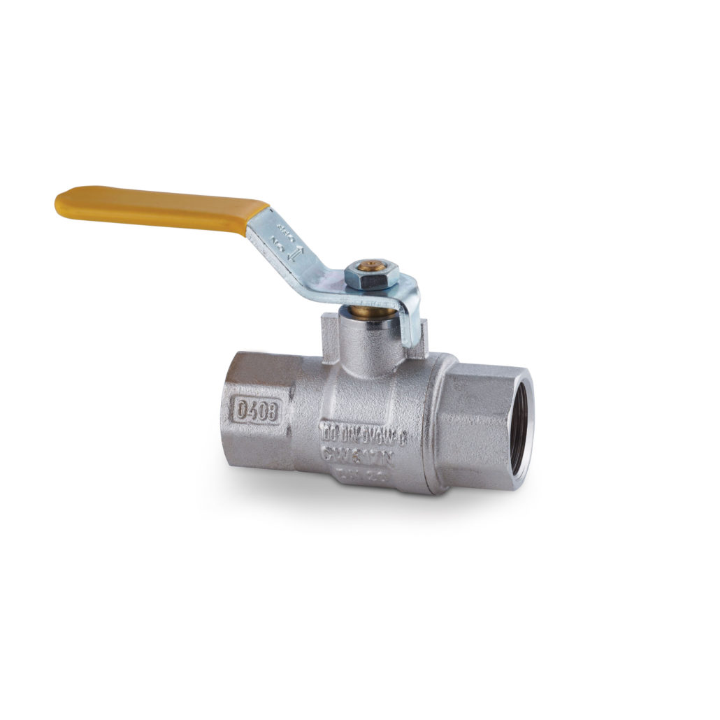 Art. 70 – Ball valve in nickel plated brass FF full bore – lever (EN 331)