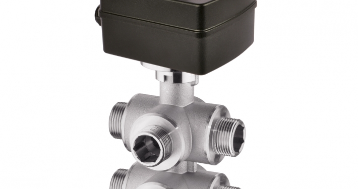 Art. 692 MECM – Six-way motorized ball valve in nickel plated brass