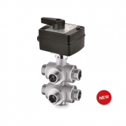 Art. 692 MECM – Six-way motorized ball valve in nickel plated brass