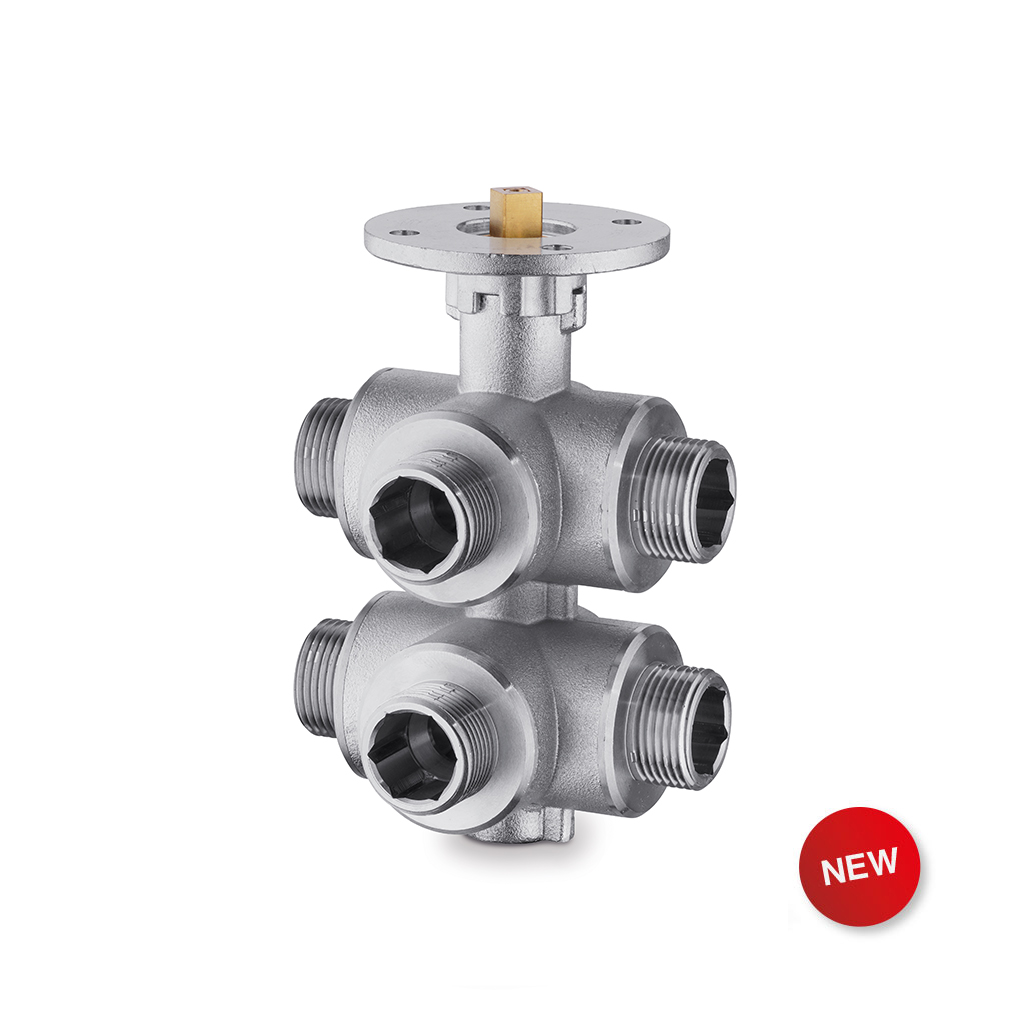 Art. 692 PMISOM – Six-way ball valve in nickel plated brass